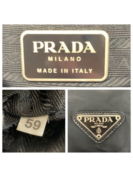 Prada Tessuto Black Silver Nylon Leather Backpack main image 4